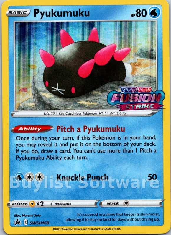 Pyukumuku (Sword & Shield Promo Cards Stamped) [SWSH169] [Sword & Shield Promo Cards] Holofoil