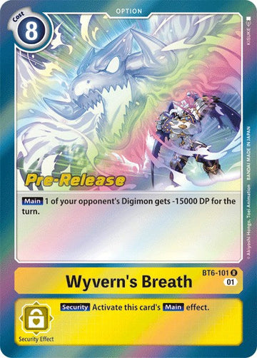 Wyvern's Breath [BT6-101 R] [Double Diamond Pre-Release Cards] Foil