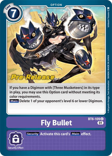 Fly Bullet [BT6-109] [Double Diamond Pre-Release Cards] Foil