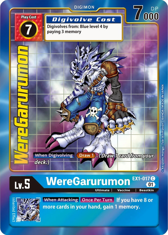 WereGarurumon (Alternate Art) [EX1-017 C] [Classic Collection] Foil
