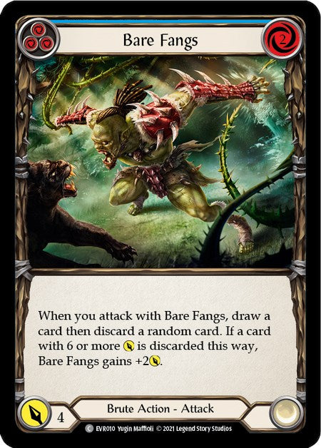 Bare Fangs (Blue) [EVR010] [Everfest] 1st Edition Rainbow Foil