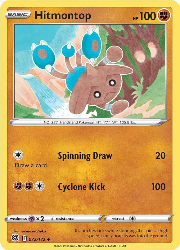 Hitmontop [072/172] [Brilliant Stars] Reverse Holofoil
