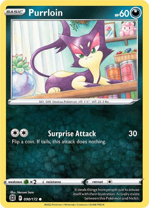 Purrloin [090/172] [Brilliant Stars] Reverse Holofoil