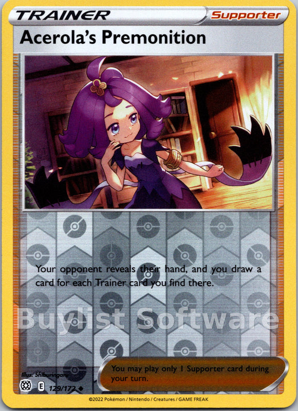 Acerola's Premonition [129/172] [Brilliant Stars] Reverse Holofoil