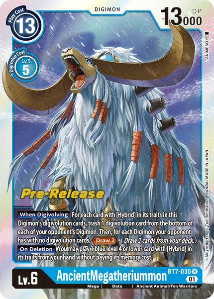 AncientMegatheriummon [BT7-030 R] [Next Adventure Pre-Release Cards] Foil