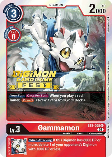 Gammamon (Digimon Card Game Fest 2022) [BT8-008] [Dimensional Phase] Foil