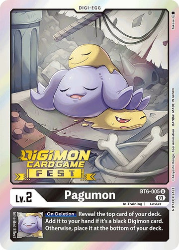 Pagumon (Digimon Card Game Fest 2022) [BT6-005] [Double Diamond] Foil