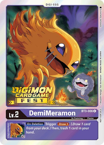 DemiMeramon (Digimon Card Game Fest 2022) [BT3-006] [Release Special Booster 1.0] Foil