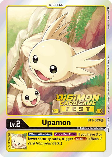 Upamon (Digimon Card Game Fest 2022) [BT3-003] [Release Special Booster 1.0] Foil