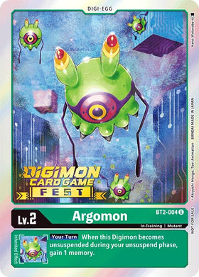 Argomon (Digimon Card Game Fest 2022) [BT2-004] [Release Special Booster 1.0] Foil