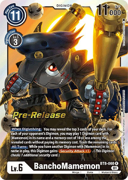 BanchoMamemon [BT8-068] [New Awakening Pre-Release Cards] Foil