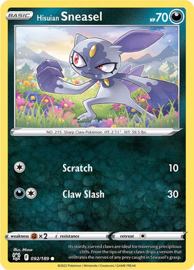 Hisuian Sneasel [092/189] [Astral Radiance] Reverse Holofoil