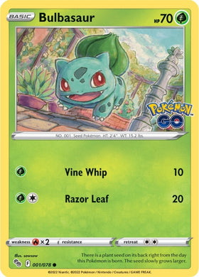 Bulbasaur [001/078] [Pokemon GO] Reverse Holofoil