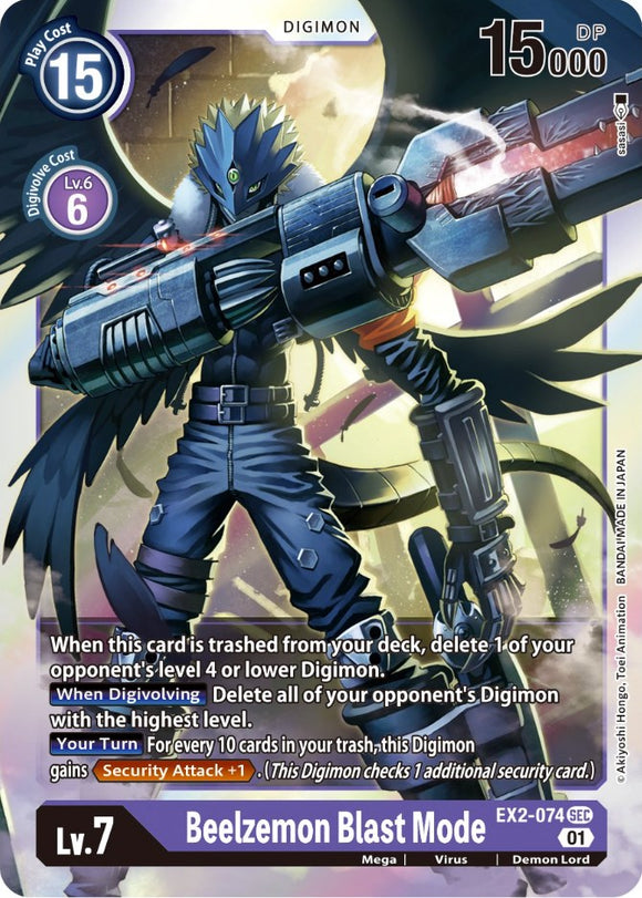 Beelzemon Blast Mode [EX2-074] [Digital Hazard] Foil