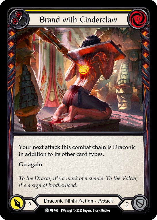 Brand with Cinderclaw (Yellow) [UPR061] [Uprising] Rainbow Foil