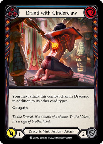 Brand with Cinderclaw (Blue) [UPR062] [Uprising] Rainbow Foil