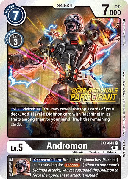 Andromon (2022 Championship Online Regional) [Online Participant] [EX1-048] [Classic Collection] Foil