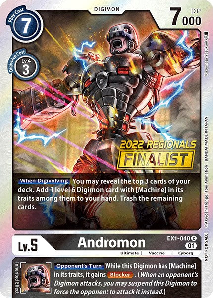 Andromon (2022 Championship Online Regional) [Online Finalist] [EX1-048] [Classic Collection] Foil