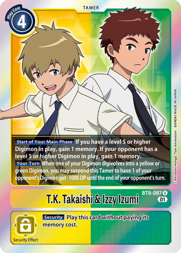 T.K. Takaishi & Izzy Izumi [BT9-087] [X Record] Foil