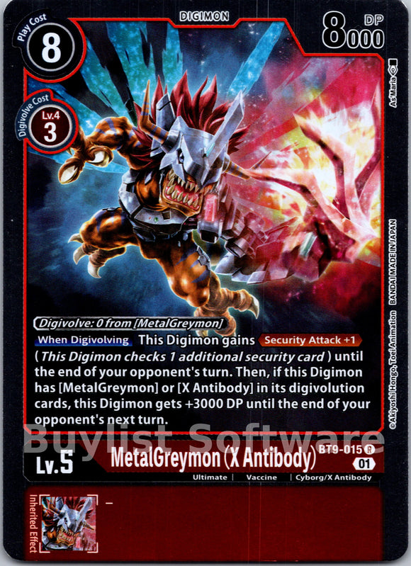 MetalGreymon (X Antibody) [BT9-015] [X Record] Foil