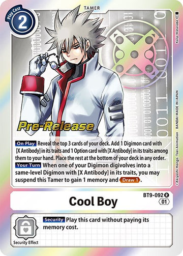 Cool Boy [BT9-092] [X Record Pre-Release Cards] Foil
