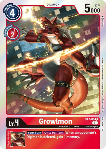 Growlmon (Gen Con 2022) [ST7-05] [Starter Deck 07: Gallantmon] Foil