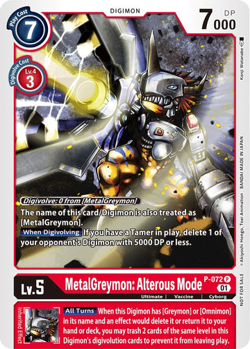 MetalGreymon: Alterous Mode [P-072] [Digimon Promotion Cards] Foil