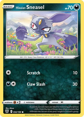Hisuian Sneasel (Cosmos Holo) [092/189] [Astral Radiance] Holofoil