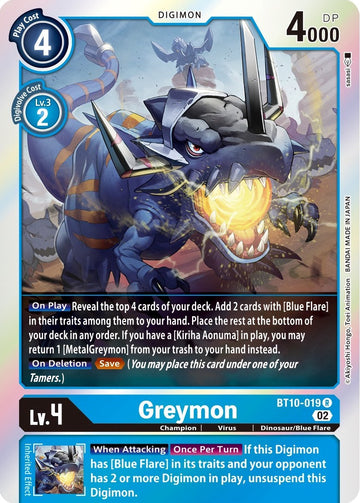 Greymon [BT10-019] [Xros Encounter] Foil