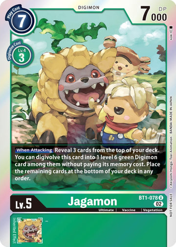 Jagamon (Official Tournament Pack Vol. 7) [BT1-078] [Release Special Booster 1.0] Foil