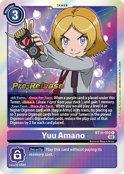 Yuu Amano [BT10-093] [Xros Encounter Pre-Release Cards] Foil