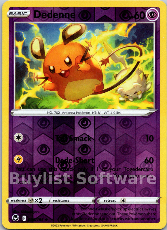 Dedenne [085/195] [Silver Tempest] Reverse Holofoil