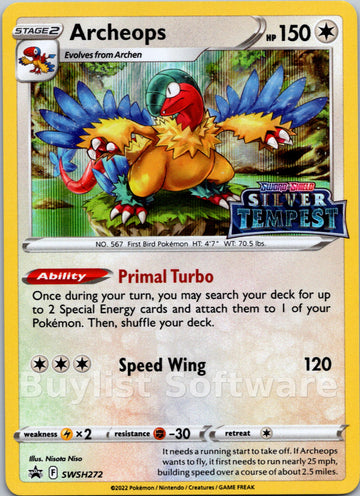 Archeops (Sword & Shield Promo Cards Stamped) [SWSH272] [Sword & Shield Promo Cards] Holofoil
