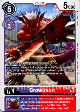 Growlmon [EX3-057] [Draconic Roar]