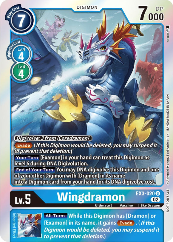 Wingdramon (Box Topper) [EX3-020 U] [Draconic Roar] Foil