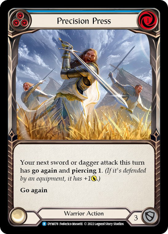 Precision Press (Blue) [DYN078] [Dynasty] Rainbow Foil