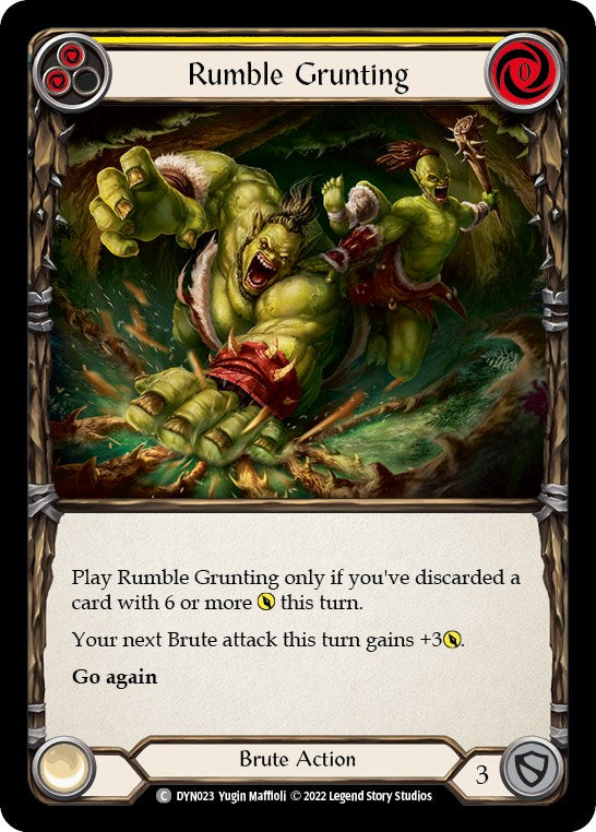 Rumble Grunting (Yellow) [DYN023] [Dynasty] Rainbow Foil