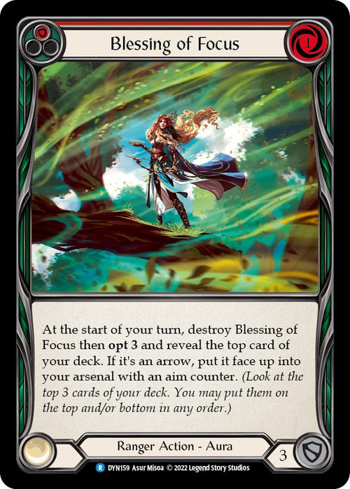 Blessing of Focus (Red) [DYN159] [Dynasty] Rainbow Foil