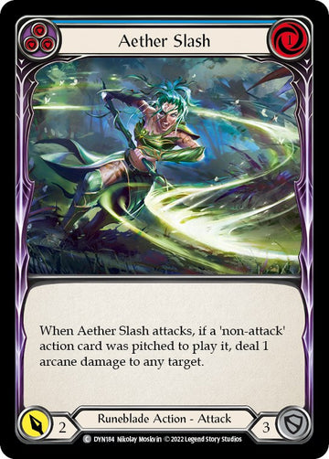 Aether Slash (Blue) [DYN184] [Dynasty] Rainbow Foil