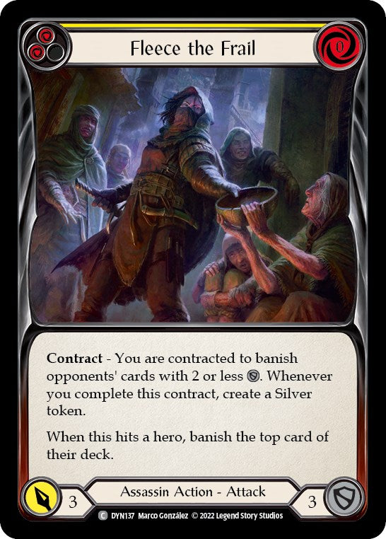 Fleece the Frail (Yellow) [DYN137] [Dynasty] Rainbow Foil