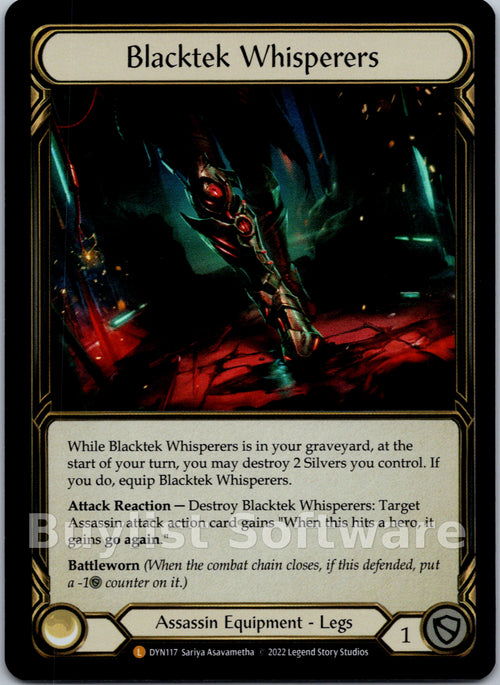 Blacktek Whisperers [DYN117] [Dynasty] Rainbow Foil