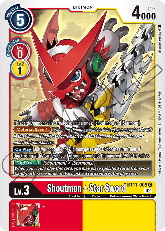Shoutmon + Star Sword [BT11-009] [Dimensional Phase] Foil