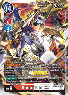 Shoutmon X7 [BT11-019] [Dimensional Phase] Foil