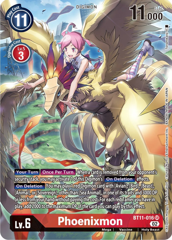 Phoenixmon (Alternate Art) [BT11-016] [Dimensional Phase] Foil