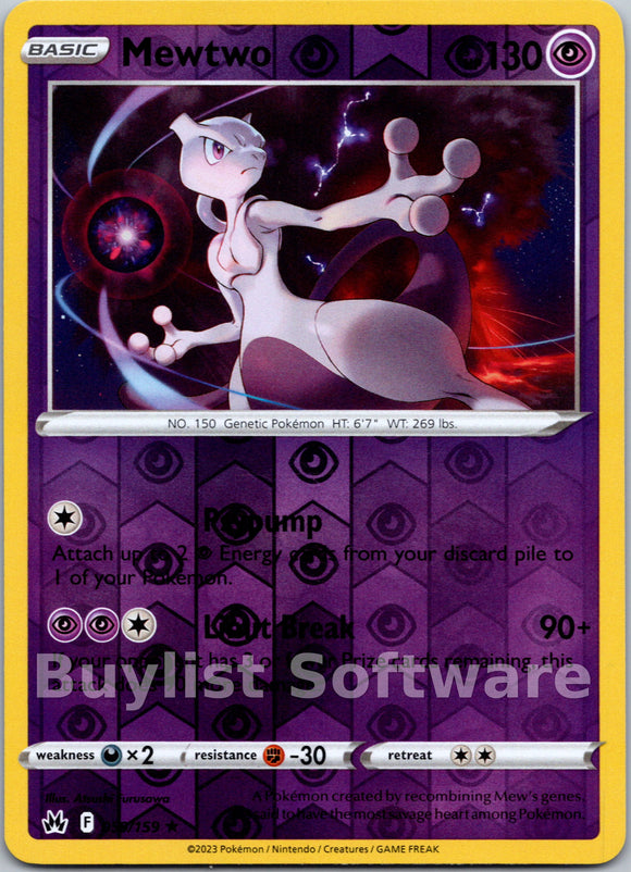 Mewtwo [059/159] [Crown Zenith] Reverse Holofoil