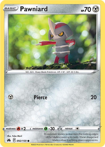 Pawniard [092/159] [Crown Zenith] Reverse Holofoil