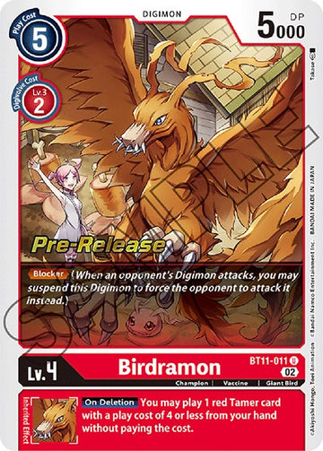 Birdramon [BT11-011] [Dimensional Phase Pre-Release Cards] Foil