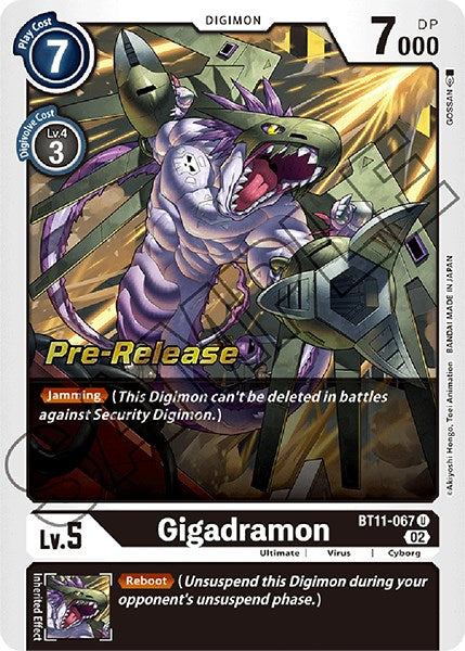 Gigadramon [BT11-067] [Dimensional Phase Pre-Release Cards] Foil