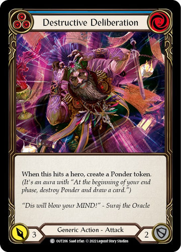Destructive Deliberation (Blue) [OUT206] [Outsiders] Rainbow Foil