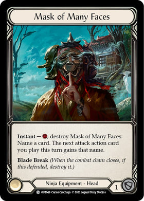Mask of Many Faces [OUT049] [Outsiders] Cold Foil